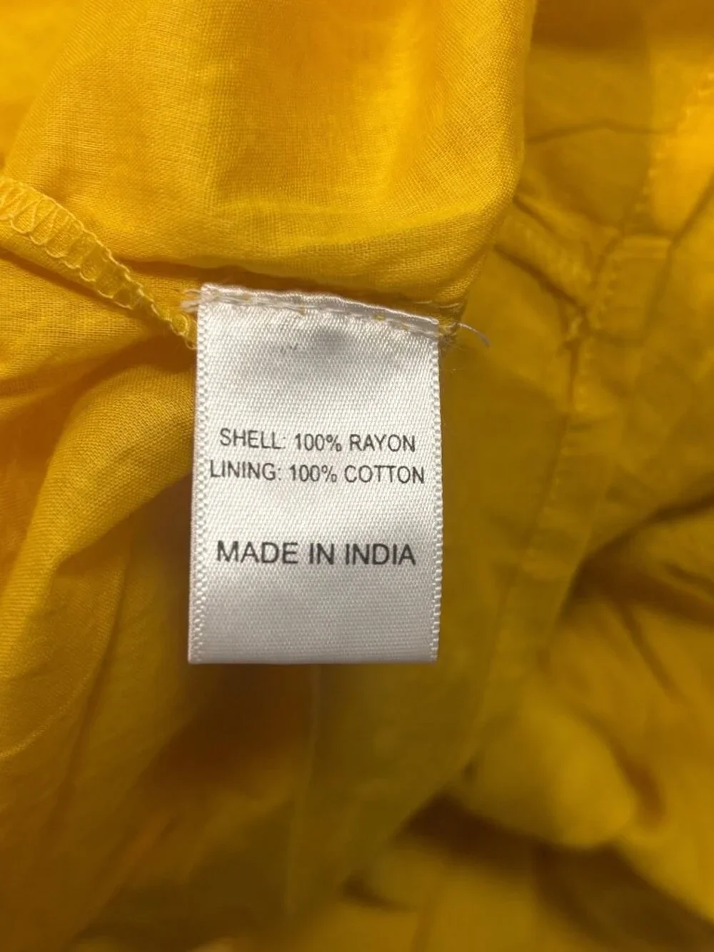Jessakae Collection Mustard Yellow Midi Dress XL Square Neck Smocked Back Rayon - Picture 7 of 7